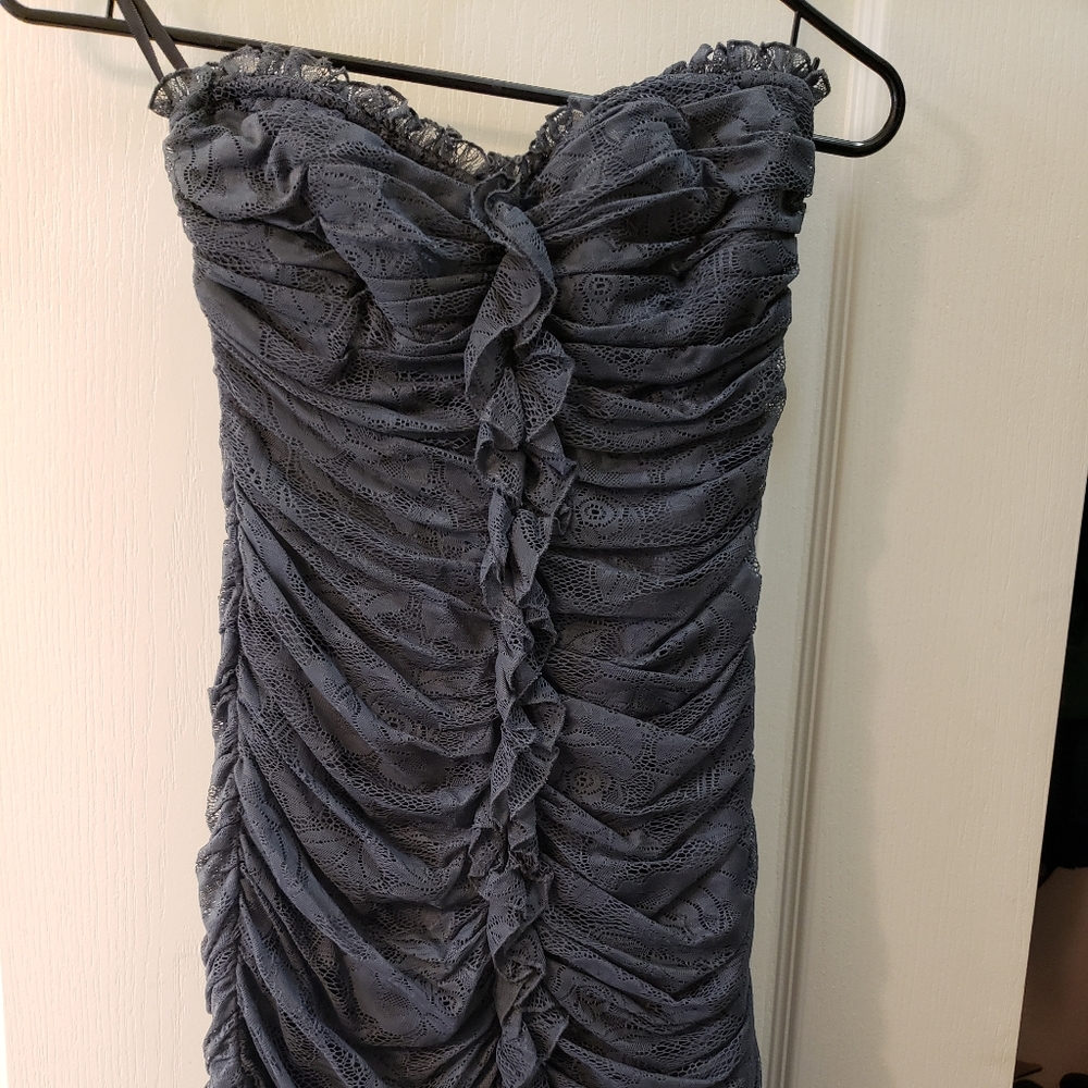 Bebe Gray Lace Dress